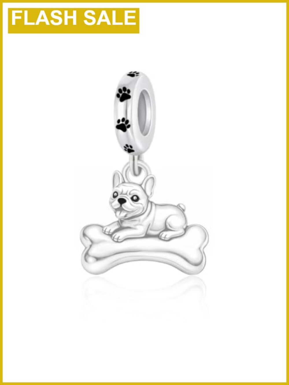 18K White Gold Plated Copper Animal Charm Bead Pendant DIY Jewelry Gift